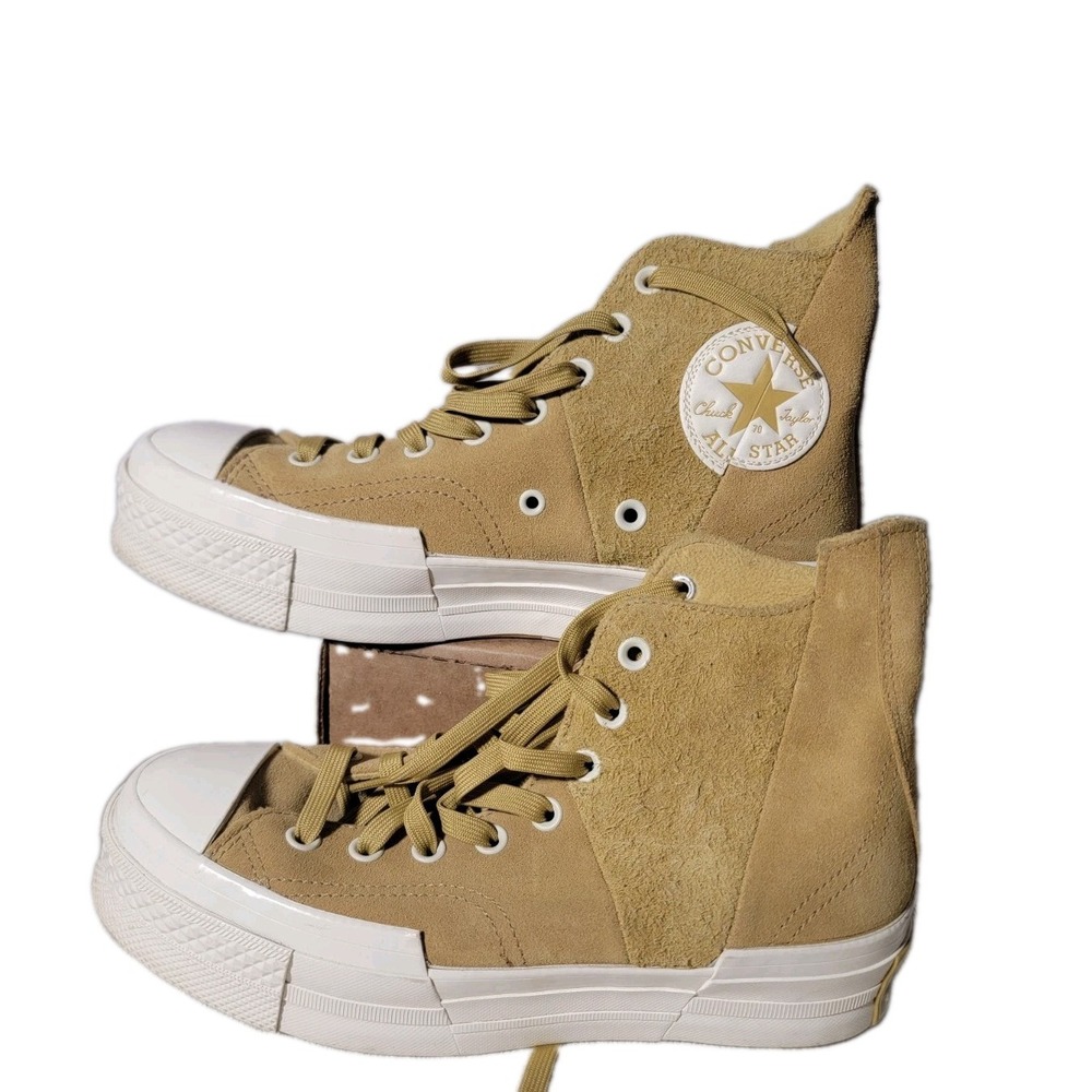 Converse Chuck 70 Plus High Top Suede Sneakers Curry‎ Gold Men 7 Women 9 A05503C